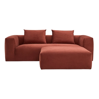 Kragelund Kornum | Højrevendt 2 personers sofa m. rust stof